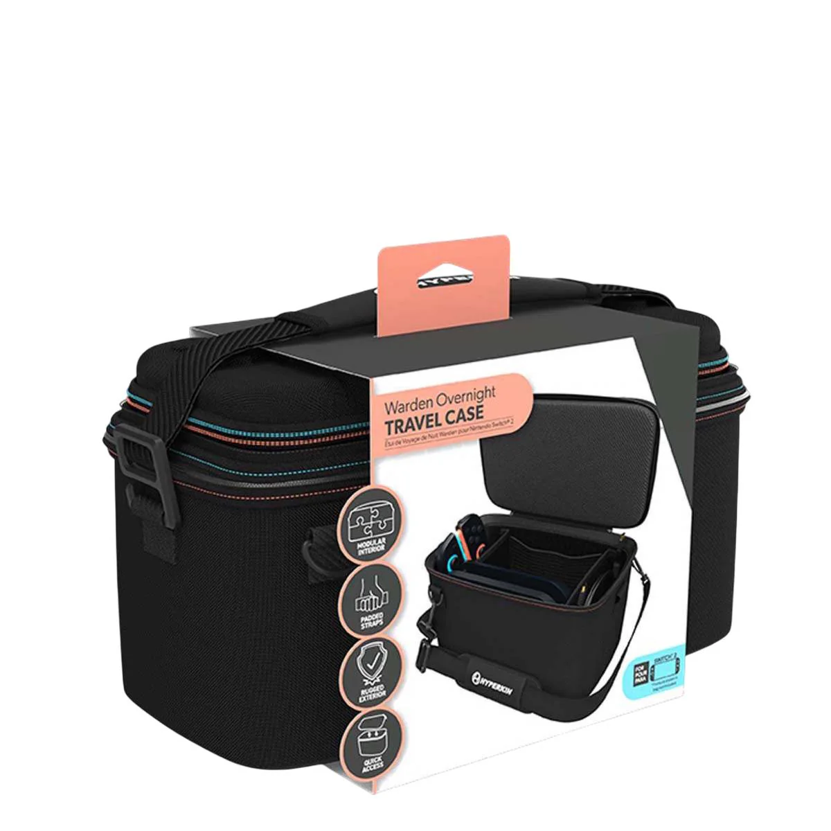 Hyperkin Warden Overnight Travel Case for Nintendo Switch 2 - Black - Image 3