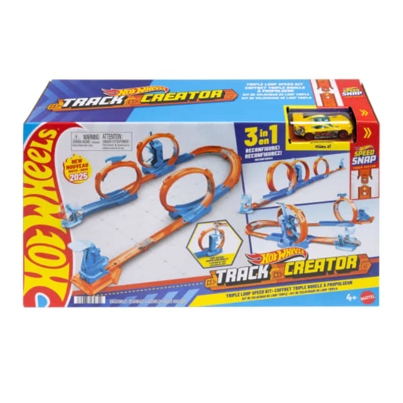 Hot Wheels Track Creator Building Toy Set with 3 Loops - Image 5