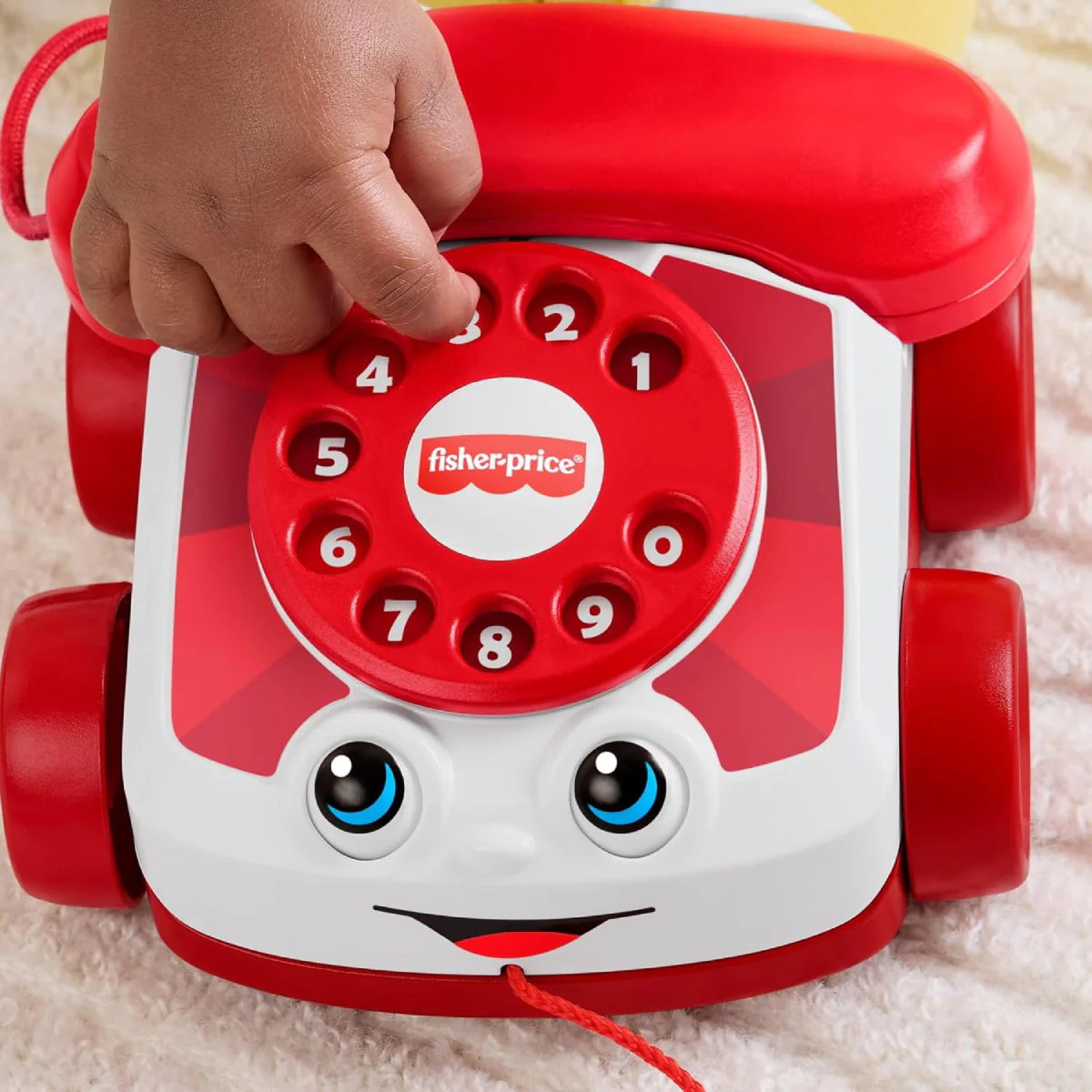 Fisher-Price Mattel 80th Anniversary Chatter Telephone Toy - Red/White - Image 4