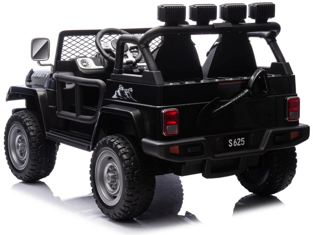 BBJ Toys 24V Ride On Offroad Remote Control Jeep - White/Black - Image 3