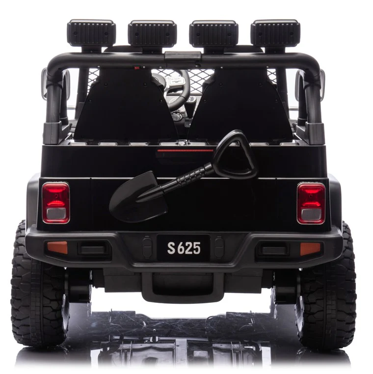 BBJ Toys 24V Ride On Offroad Remote Control Jeep - White/Black - Image 4