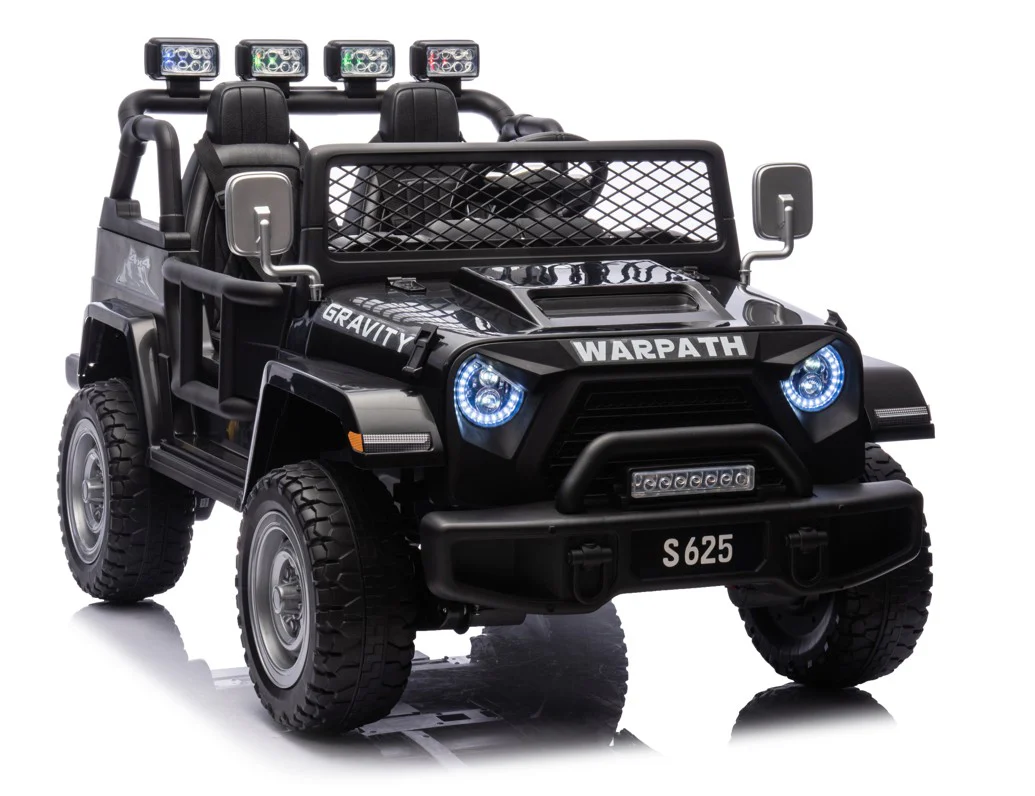 BBJ Toys 24V Ride On Offroad Remote Control Jeep - White/Black - Image 5