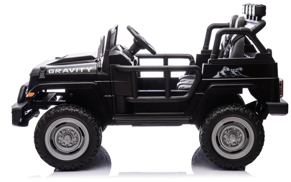 BBJ Toys 24V Ride On Offroad Remote Control Jeep - White/Black - Image 6