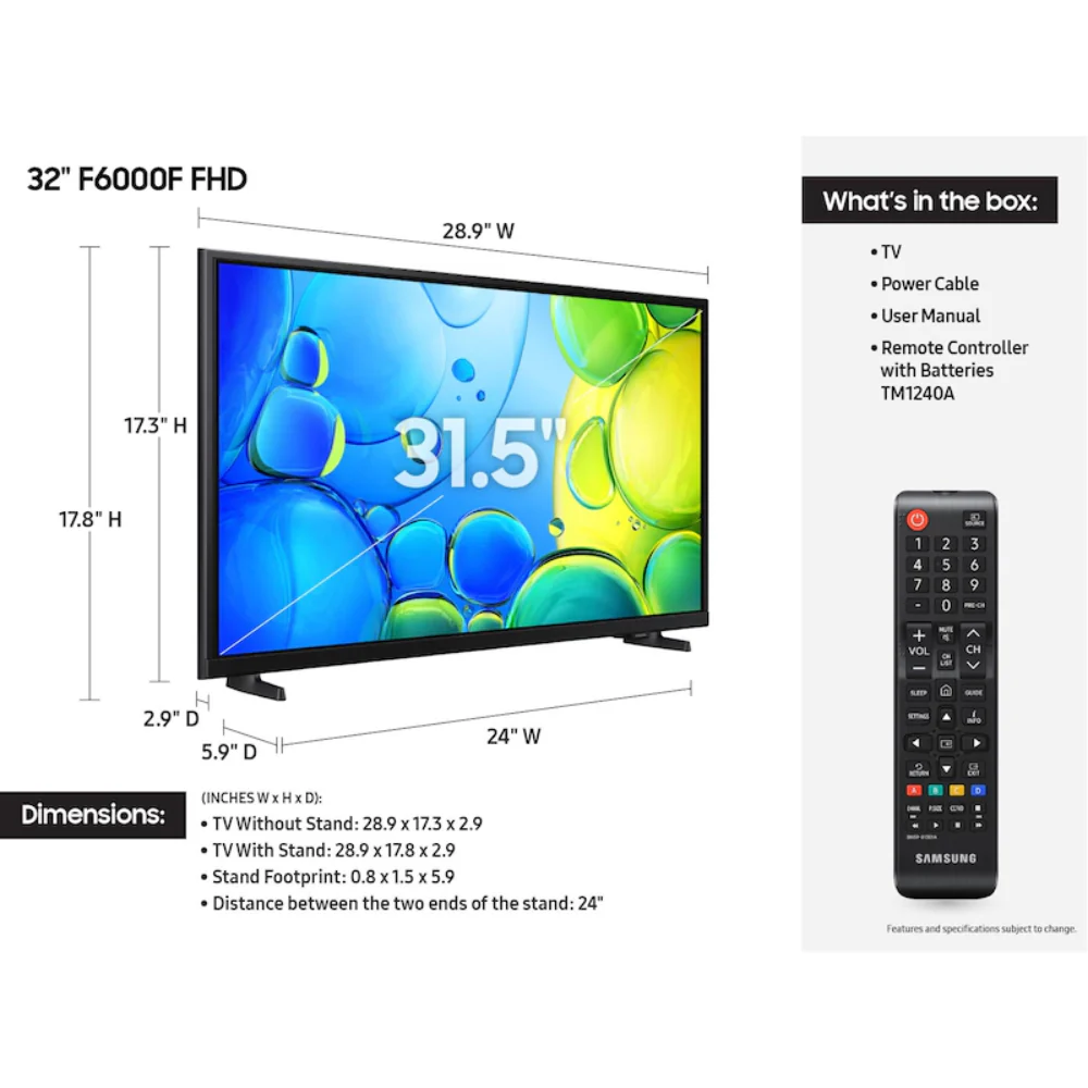 Samsung 32" Class F6000F LED FHD Smart Tizen TV - Image 7
