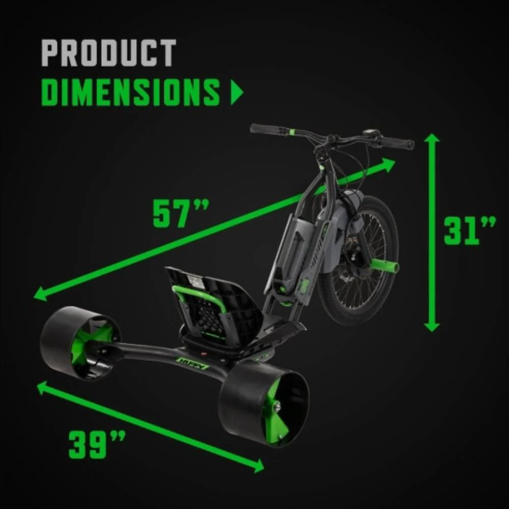 Huffy 36V Electric Machine Bike - Black/Green - Image 8