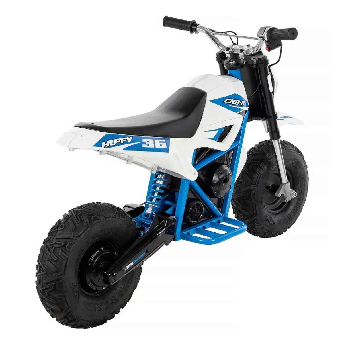 Huffy 36V CR8-R Electric Mini Bike - White/Blue - Image 3