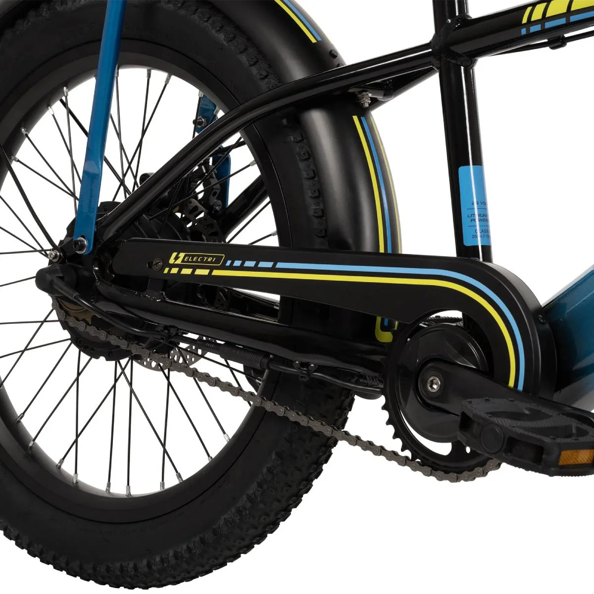 Huffy 20" EThunder Road Electiric Bike - Blue/Black - Image 4