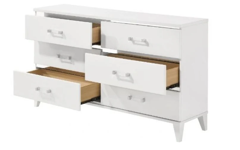 4-Piece Bedroom Set with Queen Bed, Dresser, Mirror and Nightstand by Best Home - White - Image 7