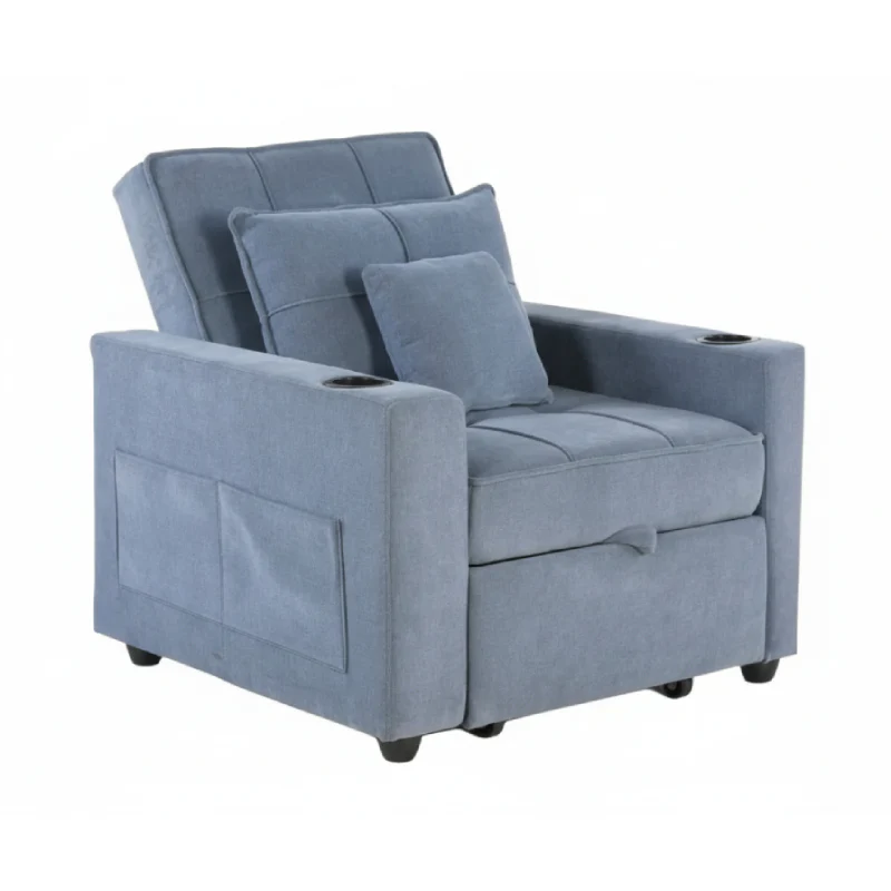 Bundle: Midnight Dining Table Set - Brown + Dream Bodypull Chairbed by Best Home - Blue - Image 5