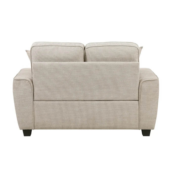 Zander 61" Loveseat with Decorative Pillows by Homelegance - Gray - Image 4