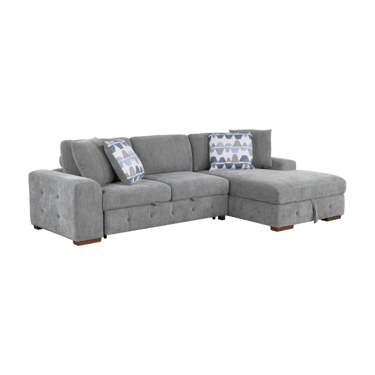 Sectional Sofa with Right Chaise by Homelegance - Gray - Image 5