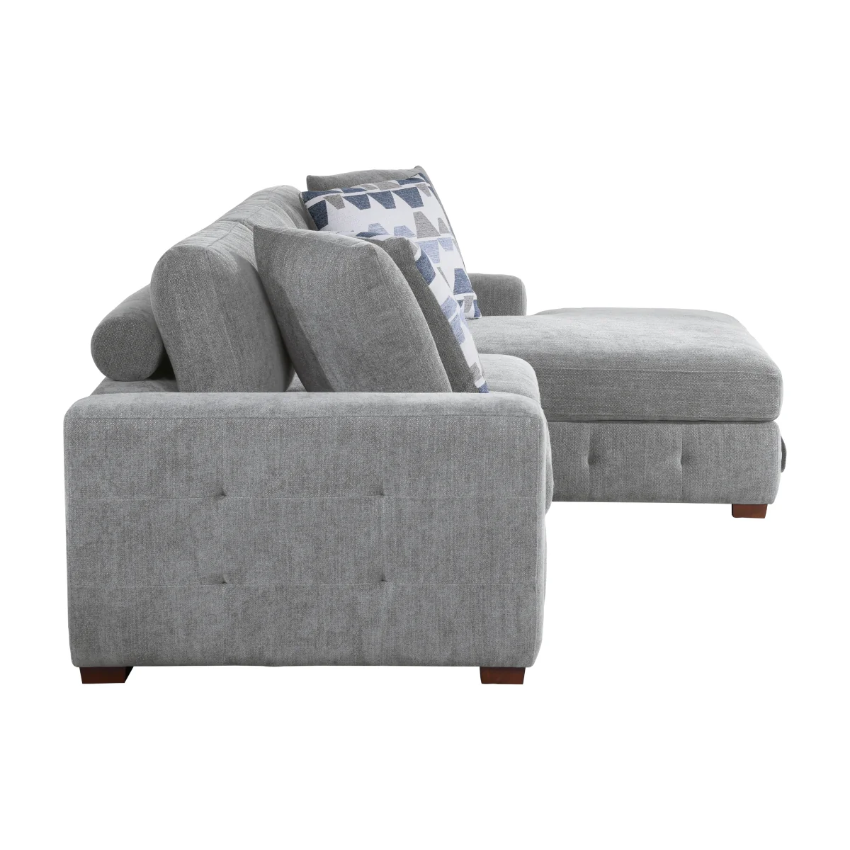 Sectional Sofa with Right Chaise by Homelegance - Gray - Image 8