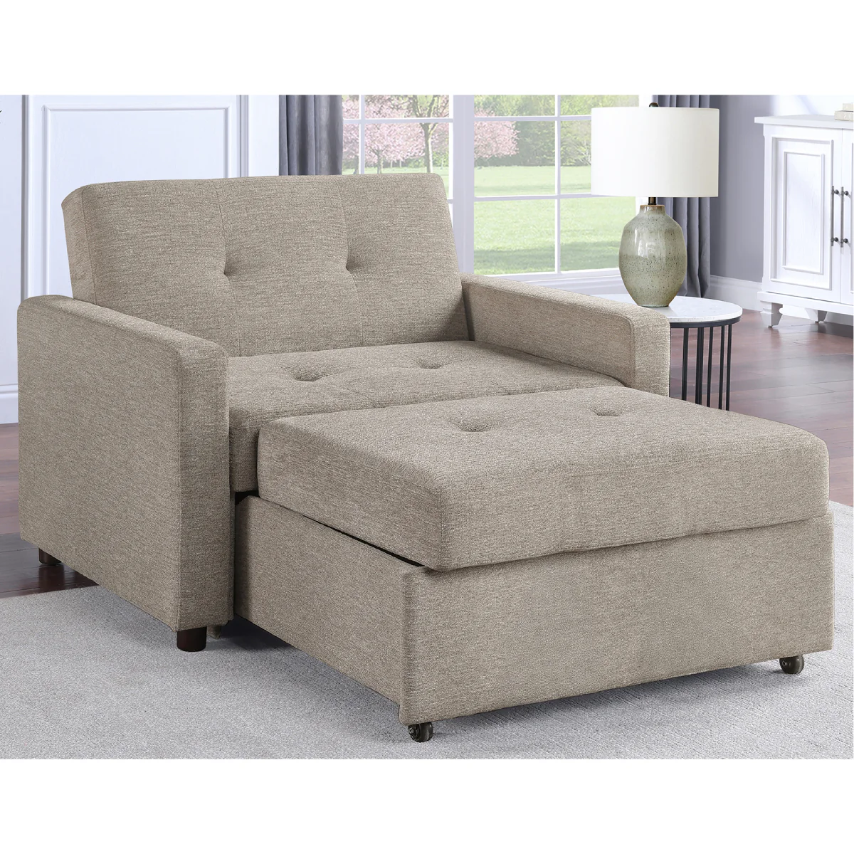 Noah Convertible Sleeper Chair by Steve Silver Company - Gray - Image 7