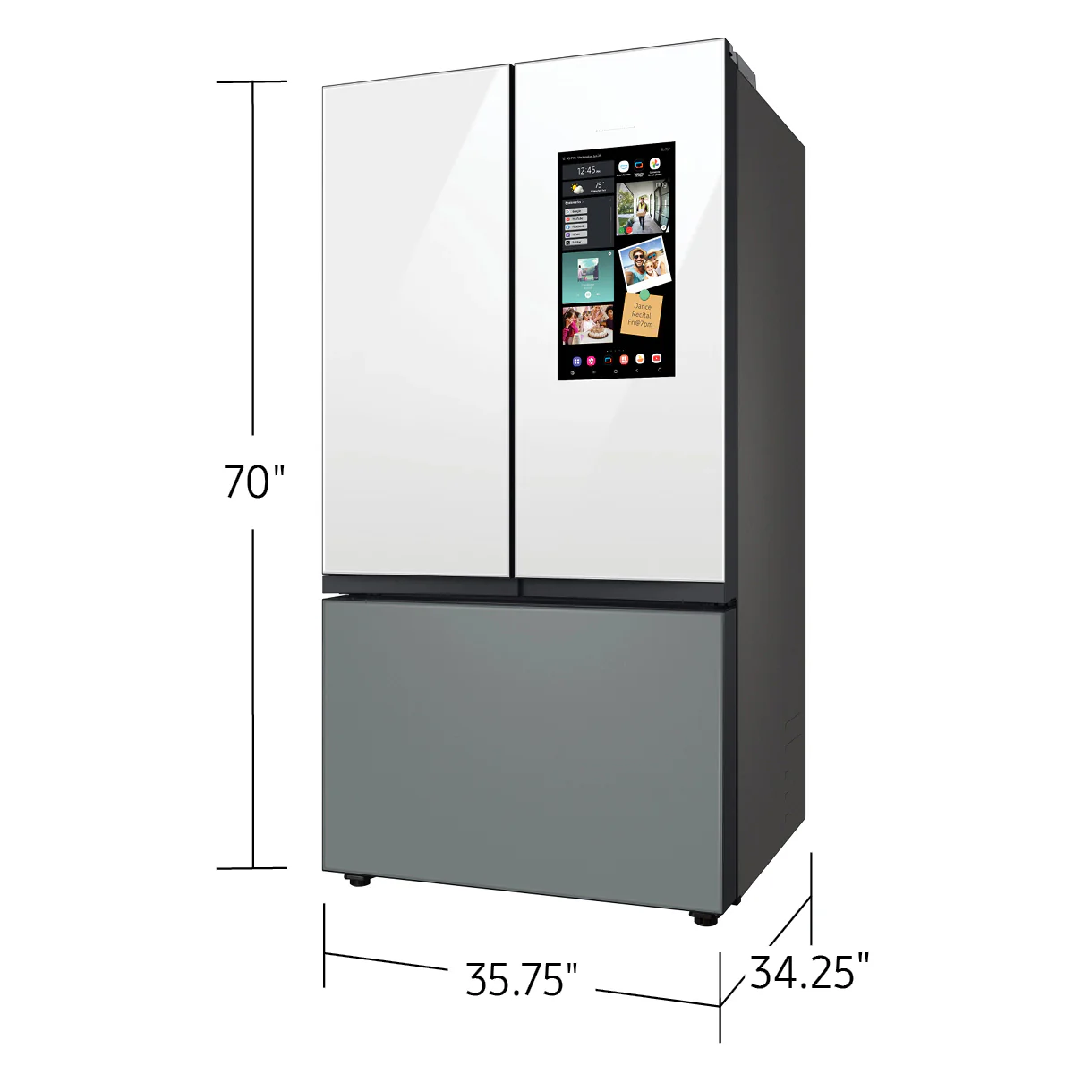 Samsung Bespoke RF30BB69006M 30 cu. ft. French Door Smart Refrigerator - Gray - Image 8