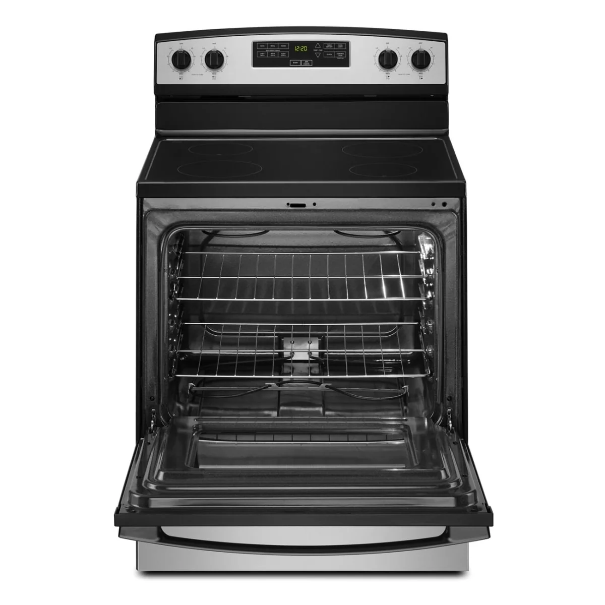 Amana AER6303MMS 4.8 cu. ft. Freestanding Electric Range with Extra-Large Oven Window - Silver - Image 4