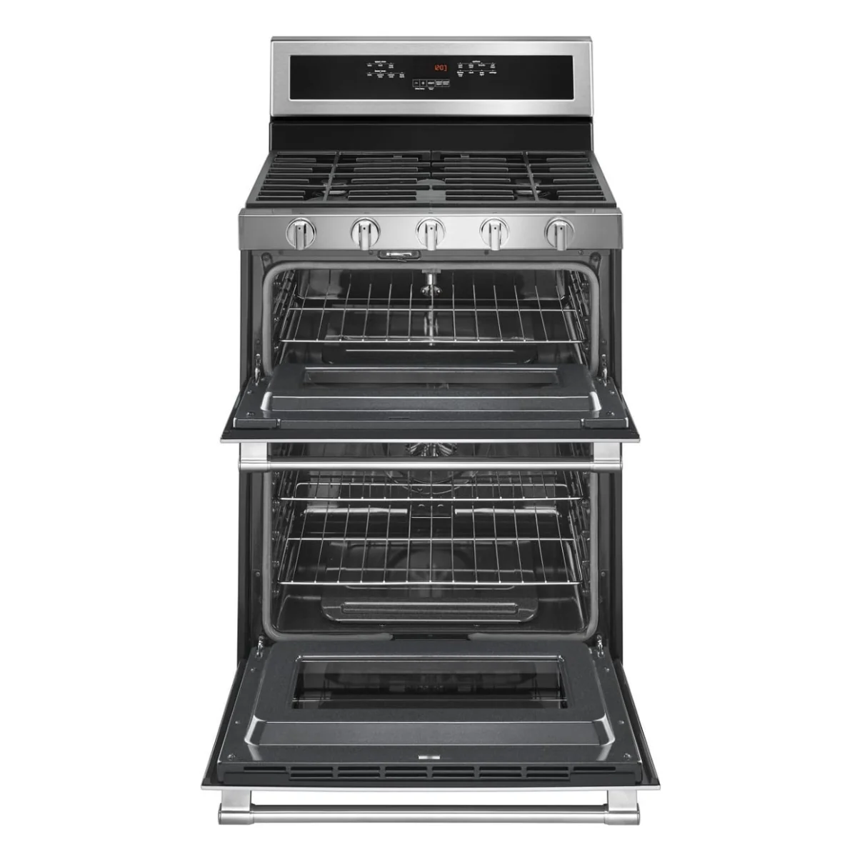 Maytag MGT8800FZ 6 cu. ft. Freestanding Wide Double Oven Gas Range with True Convection - Silver - Image 4