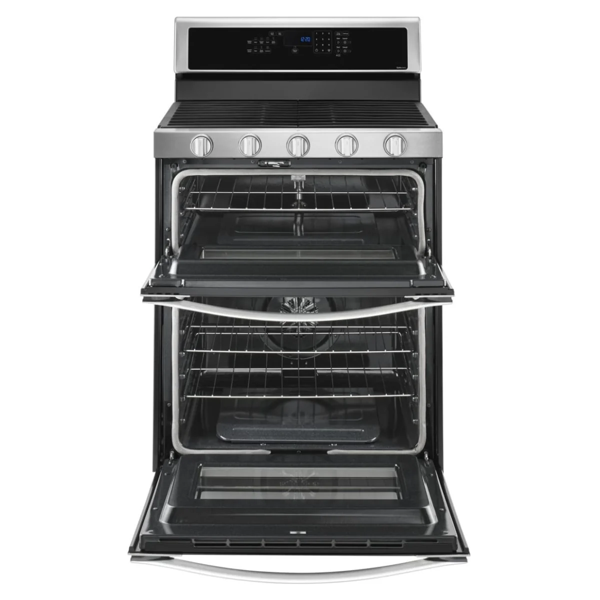 Whirlpool WGG745S0FS 6 cu. ft. Self-Cleaning Freestanding Double Oven Gas Convection Range - Silver - Image 3