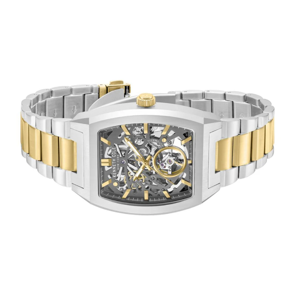 Kenneth Cole New York Milford Men's Two-Tone Bracelet Watch - Silver Dial - Image 3