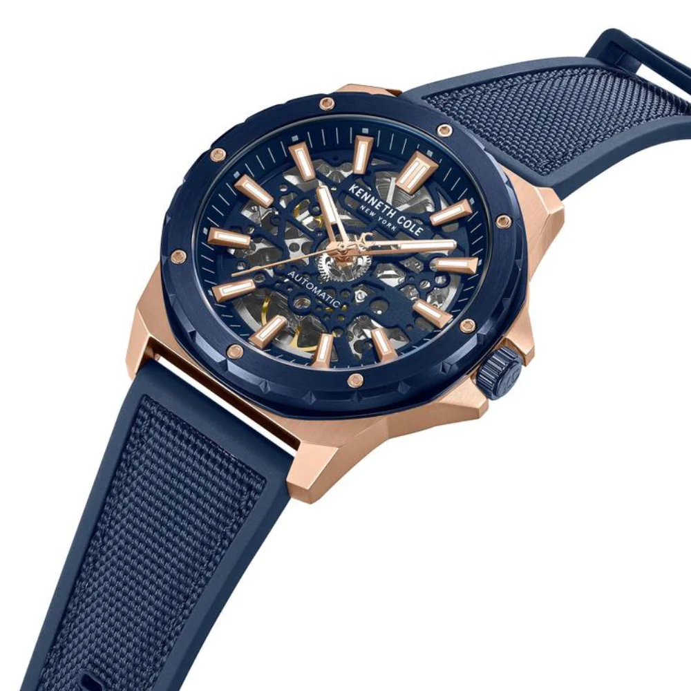 Kenneth Cole New York Men's 44mm Strap Watch - Blue - Image 4