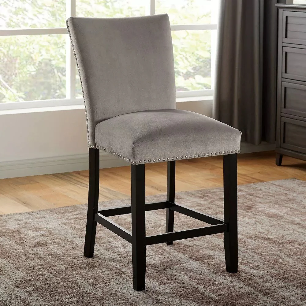 7-Piece Pub Set by Best Home - Falcon Gray/Brown - Image 3