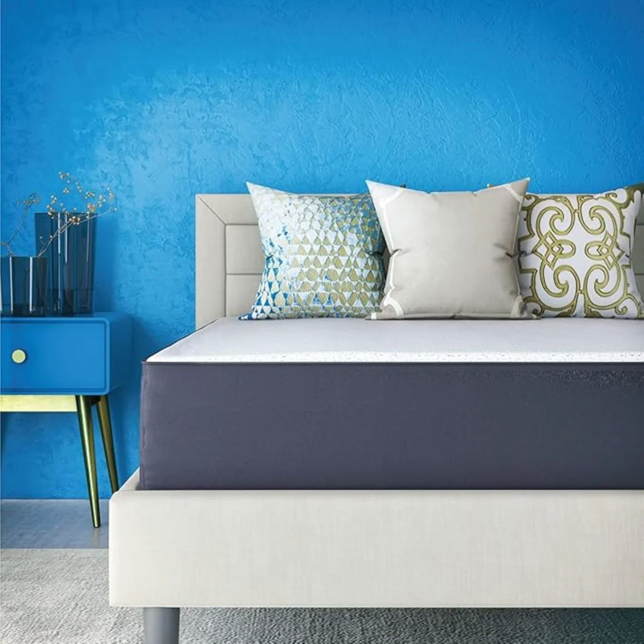 Brookshire Rest Bristol Twin XL Mattress - White/Blue - Image 4