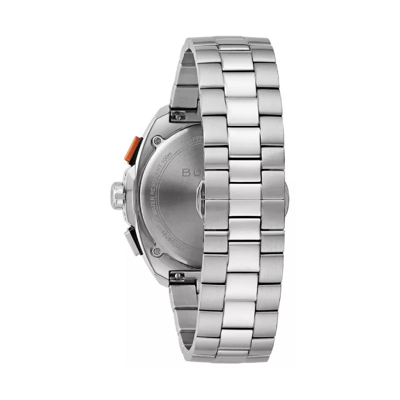Bulova Chronograph Racer Men's 42mm Silver Bracelet Watch - Blue Dial - Image 3