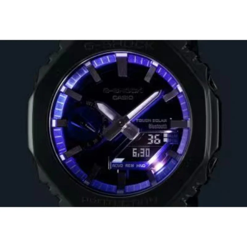 Casio G-Shock Men's 44.4mm Digital Analog Silver Bracelet Watch - Blue Dial - Image 6