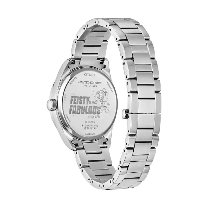 Citizen Eco-Drive Disney Feisty Donald Duck 90th Anniversary Unisex 40.2mm Bracelet Watch with Pin Box Set- Blue Dial - Image 4