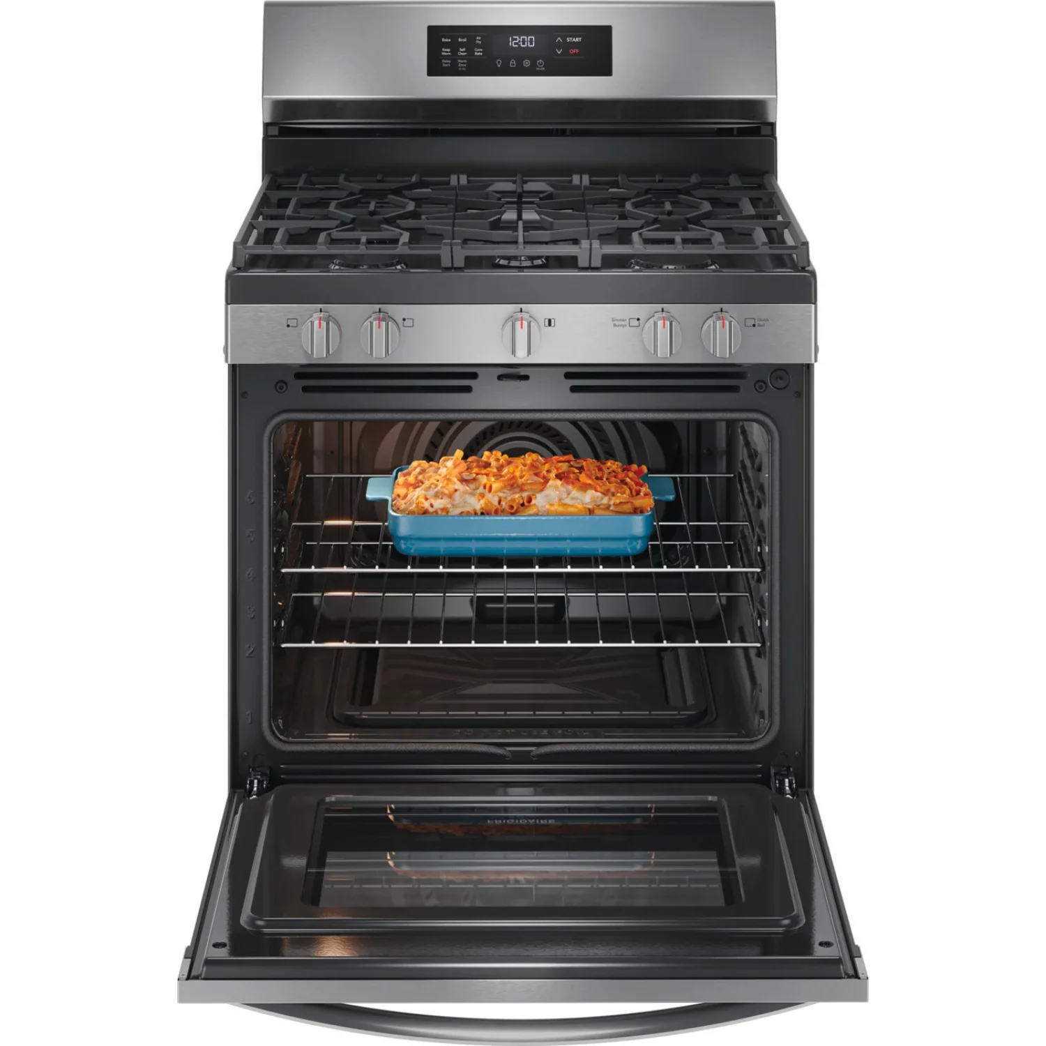 Frigidaire FCRG3083AS 5.1 cu.ft. Freestanding Natural Gas Range with 5-Burners - Stainless Steel - Image 4