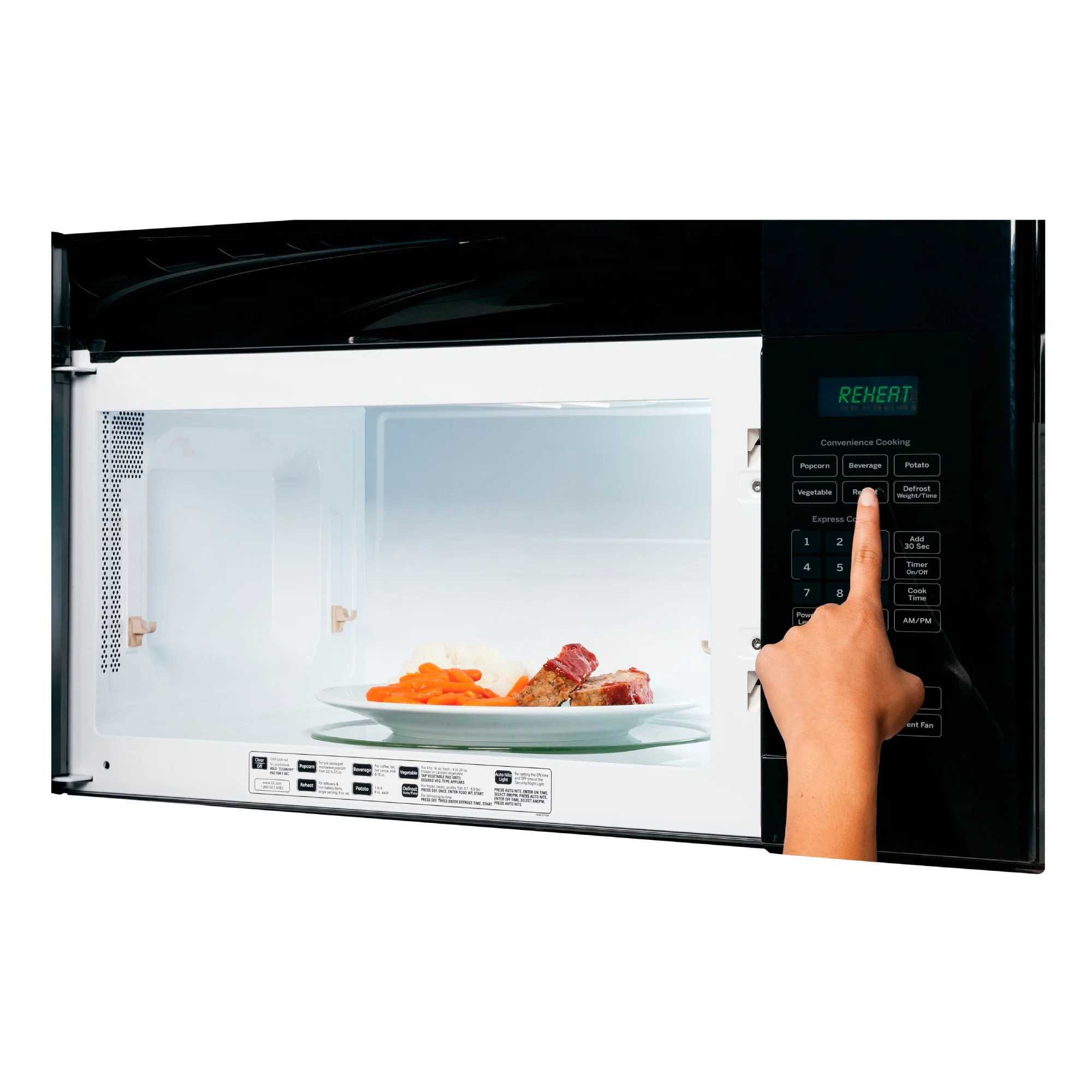 GE JVM3160RFSS 1.6 cu. ft. Over-the-Range Microwave Oven - Stainless Steel - Image 7