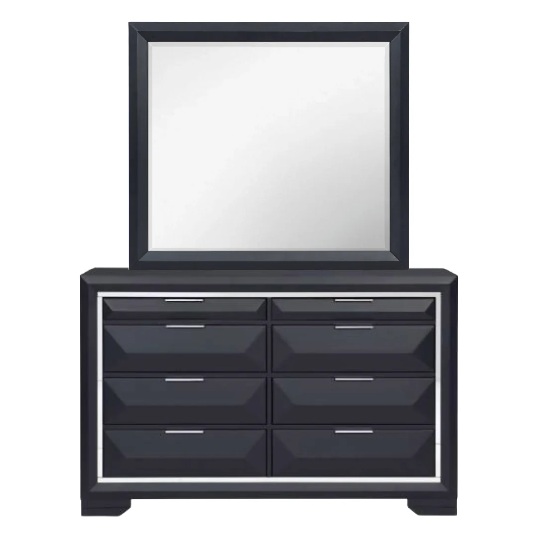 Genoa Charcoal 4pcs Bedroom Set - Image 5