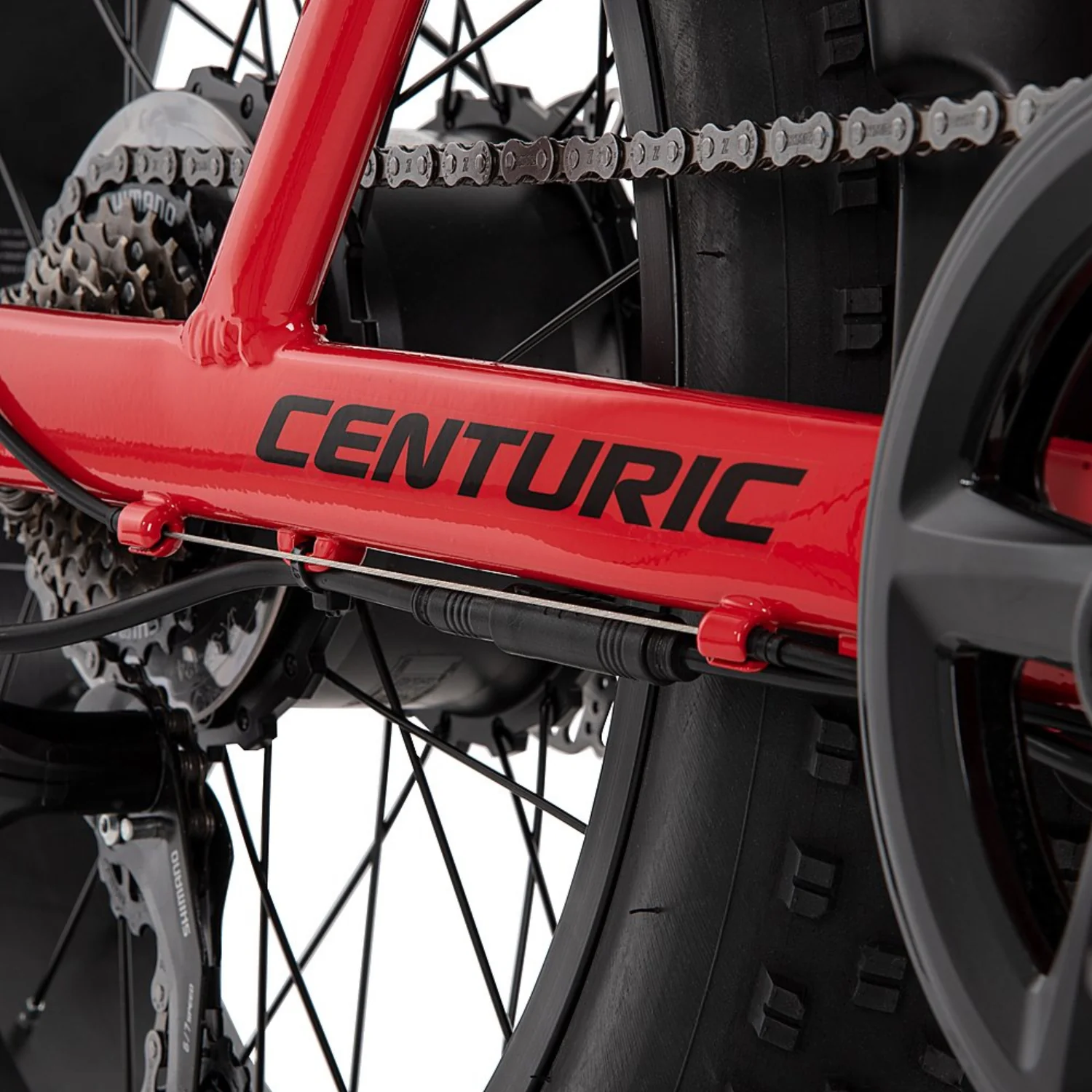 Huffy 20" Centuric Folding E-bike - Black/Red - Image 8