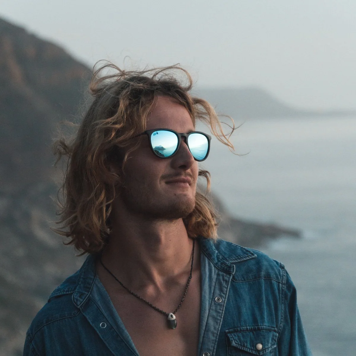 Hurricane - Matte Black - Sky Blue Polarized - Image 3