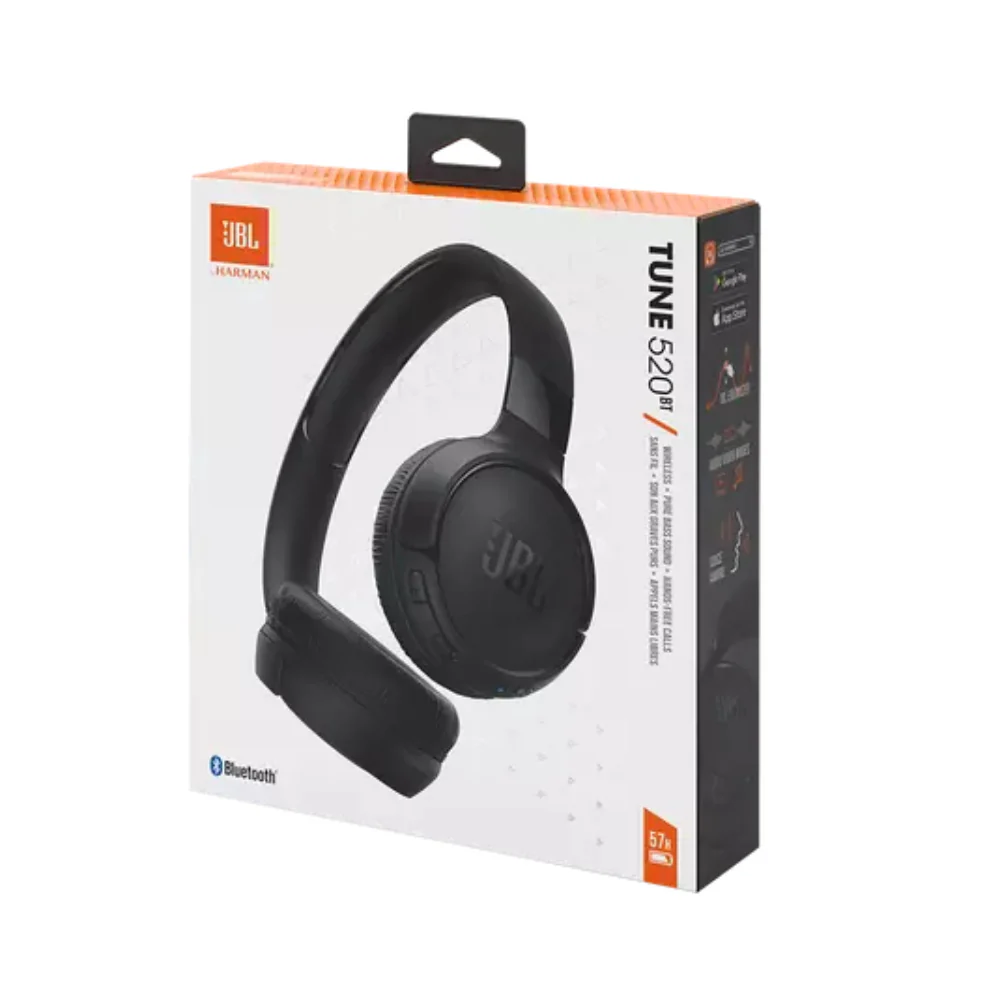 JBL Tune 520BT Wireless Over-The-Ear Headphones - Black - Image 10