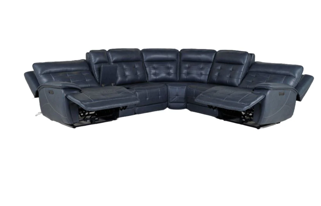 Kelron Sectional - Dark Blue - Image 5
