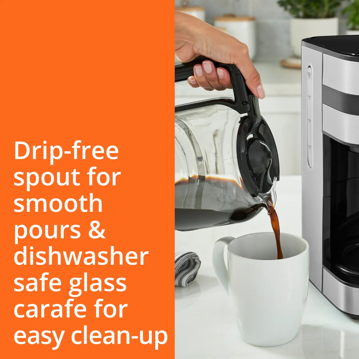 Krups KM205D50 Simply Brew 10-Cup Digital Drip Coffee Maker - Black/Stainless - Image 7