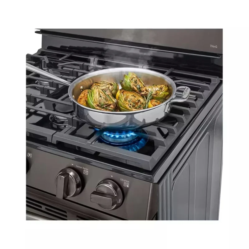 LG LRGL5823D 5.8 cu. ft. Smart Fan Convection Gas Range with Air Fry & EasyClean - Black Stainless Steel - Image 10