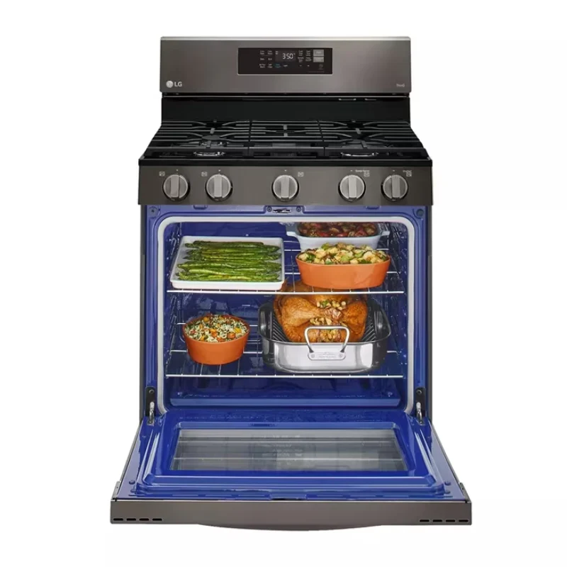LG LRGL5823D 5.8 cu. ft. Smart Fan Convection Gas Range with Air Fry & EasyClean - Black Stainless Steel - Image 11