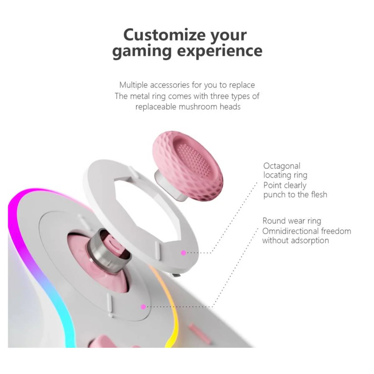 LinYuvo YS63 RGB Wireless Controller Gamepad for Switch/OLED - Image 5
