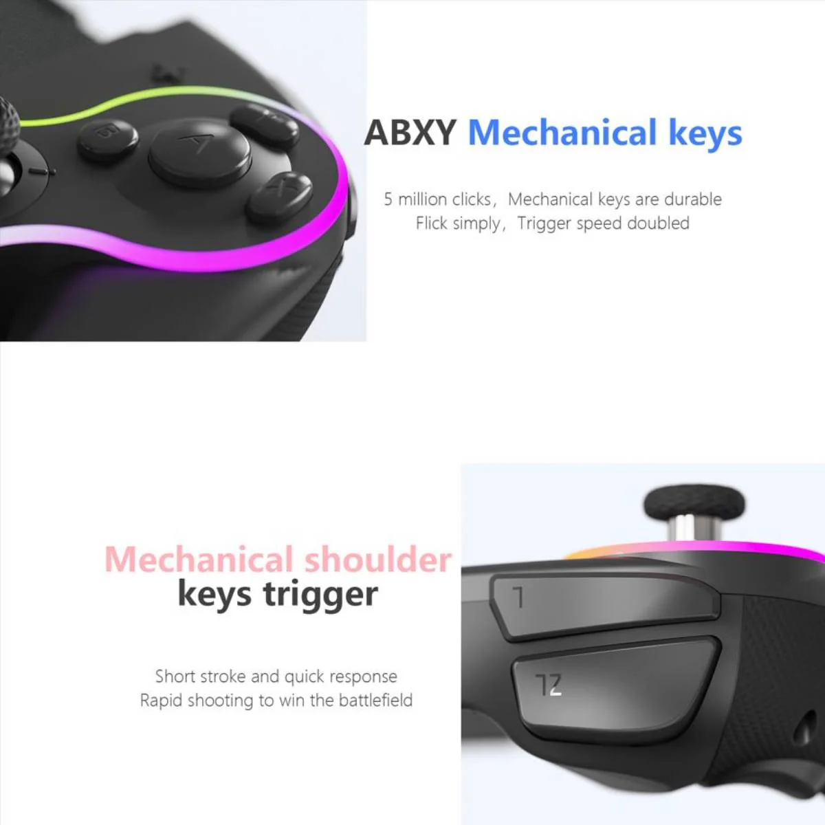 LinYuvo YS63 RGB Wireless Controller Gamepad for Switch/OLED - Image 7