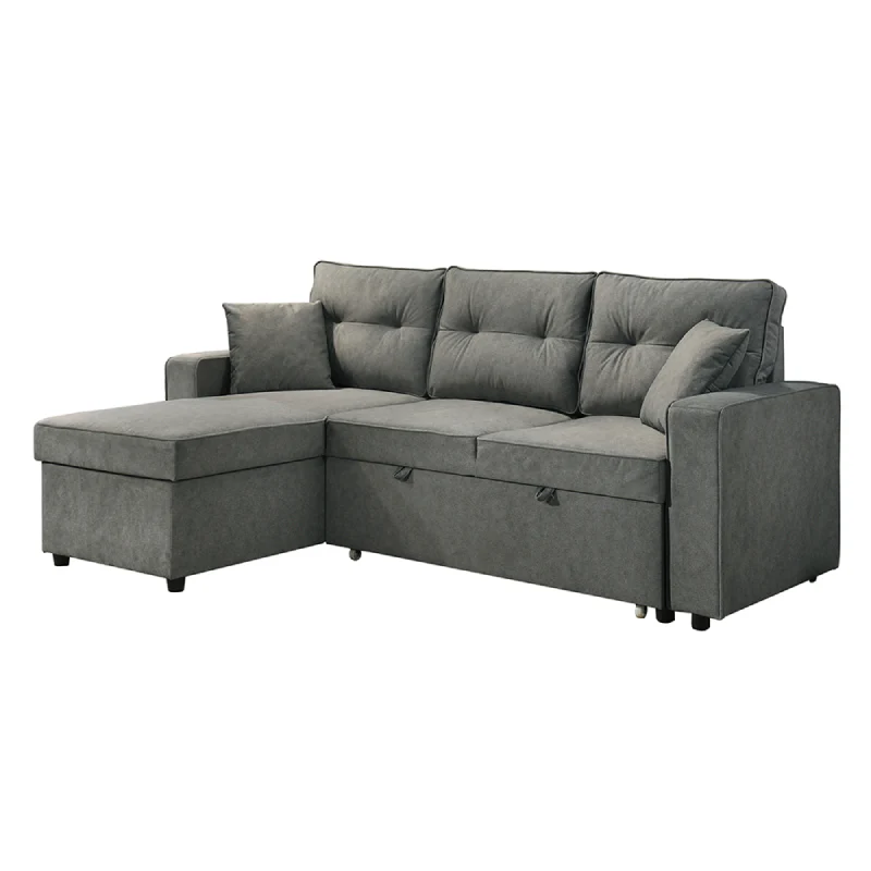 Malibu Chaise Sofa with Storage by Best Home - Gray - Image 3