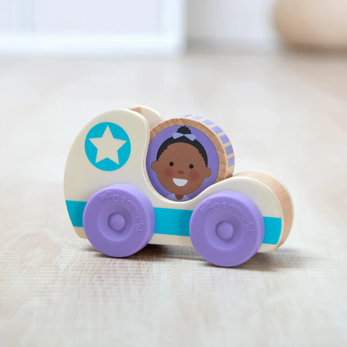 Melissa and Doug GO Tots Wooden Blue Star Car (2 Pieces) - Image 4