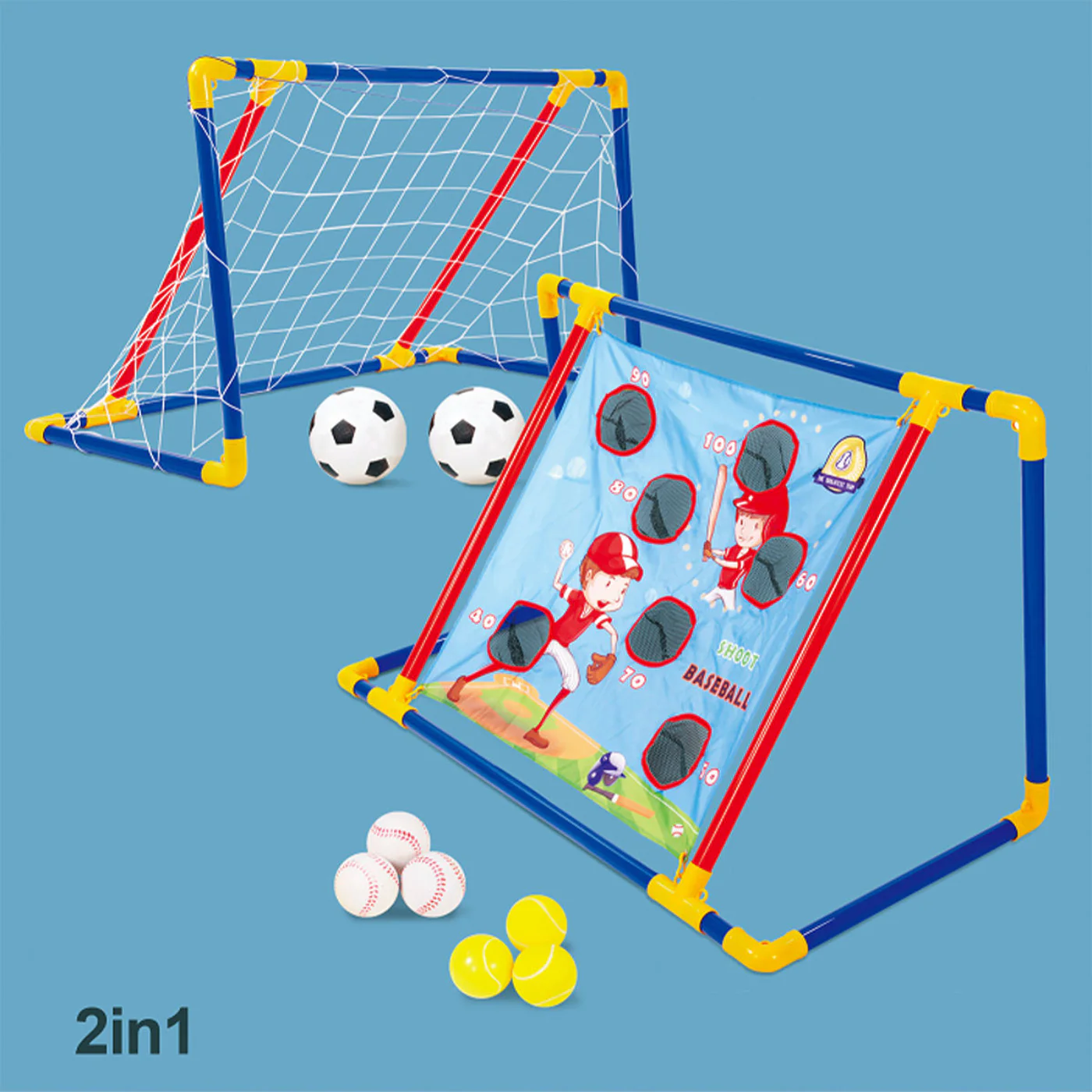 Ocean Toys 2-in-1 Soccer & Pitching Game Playset - Image 6