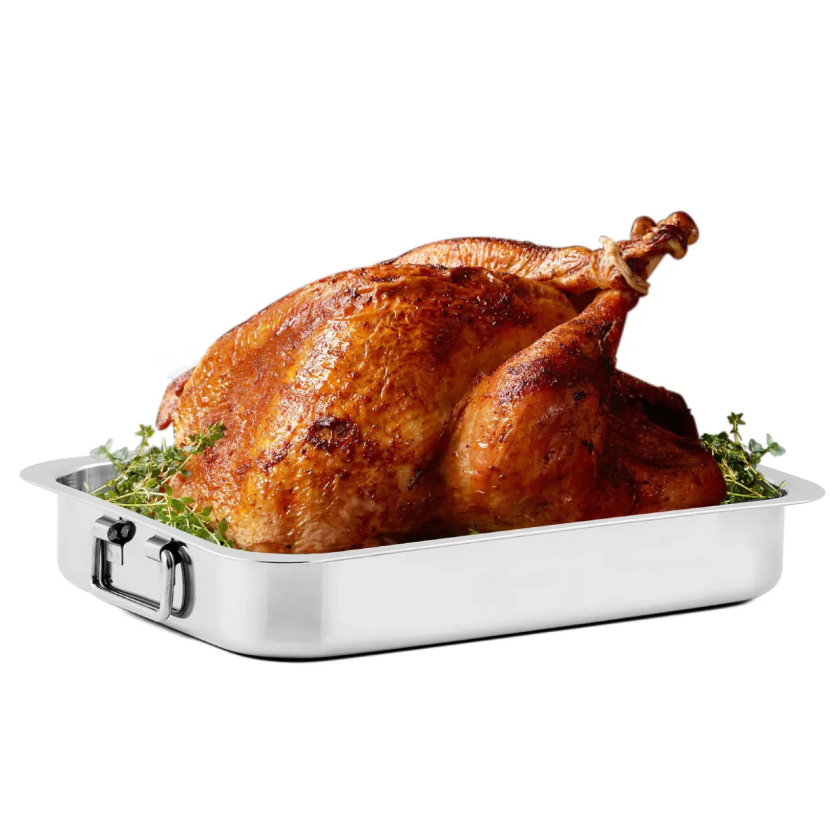 Ovente CWR23131S 13" Roasting Pan - Silver - Image 6