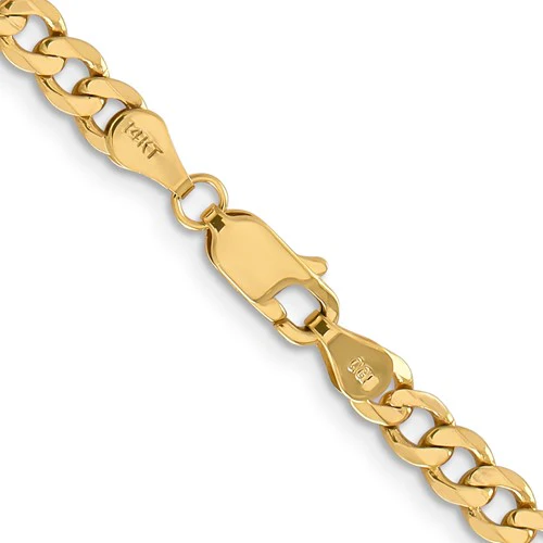14K Yellow Gold Unisex 22" Flat Figaro Chain - Image 3
