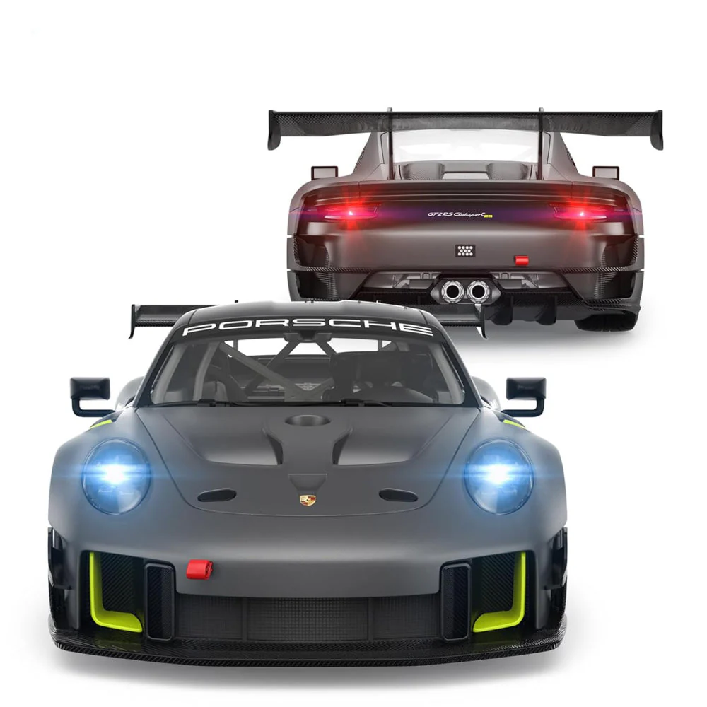 Rastar 1:14 Scale Porsche 911 GT2 RS Remote Control Car - Gray - Image 3