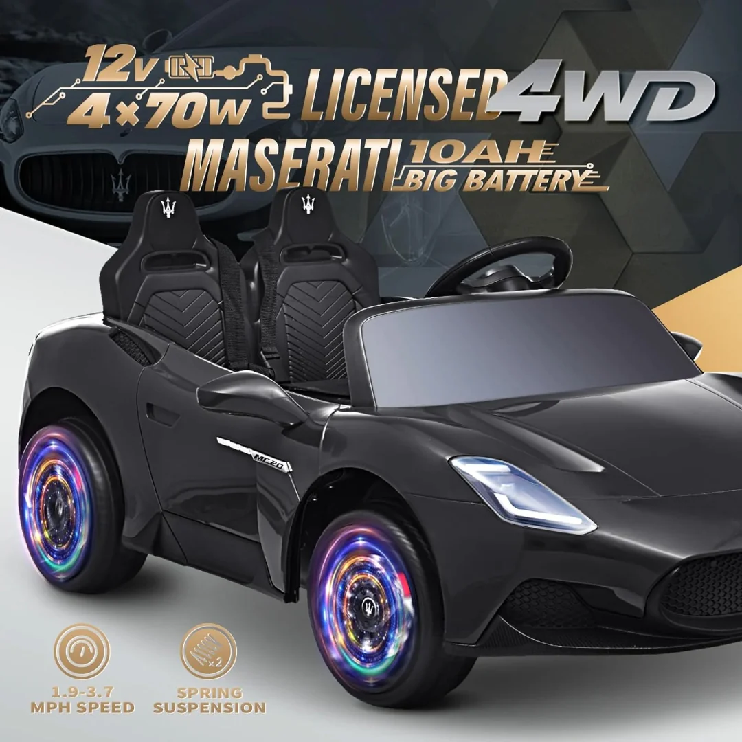 R/C Licensed Maserati MC20 Electric Kid Car with Remote Control - Image 4