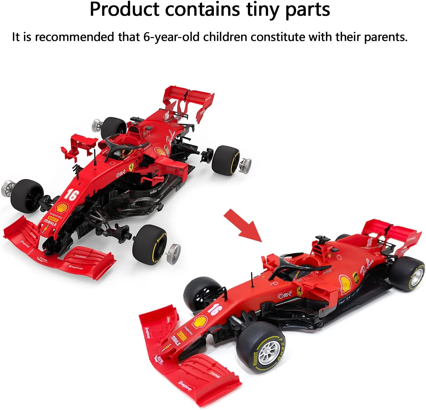 Rastar F1 Ferrari RC Vehicle Toy Remote Controlled Car Kit - Red - Image 4