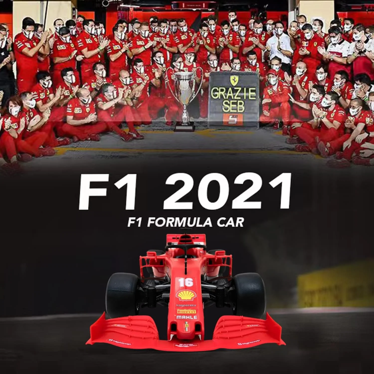 Rastar F1 Ferrari RC Vehicle Toy Remote Controlled Car Kit - Red - Image 7