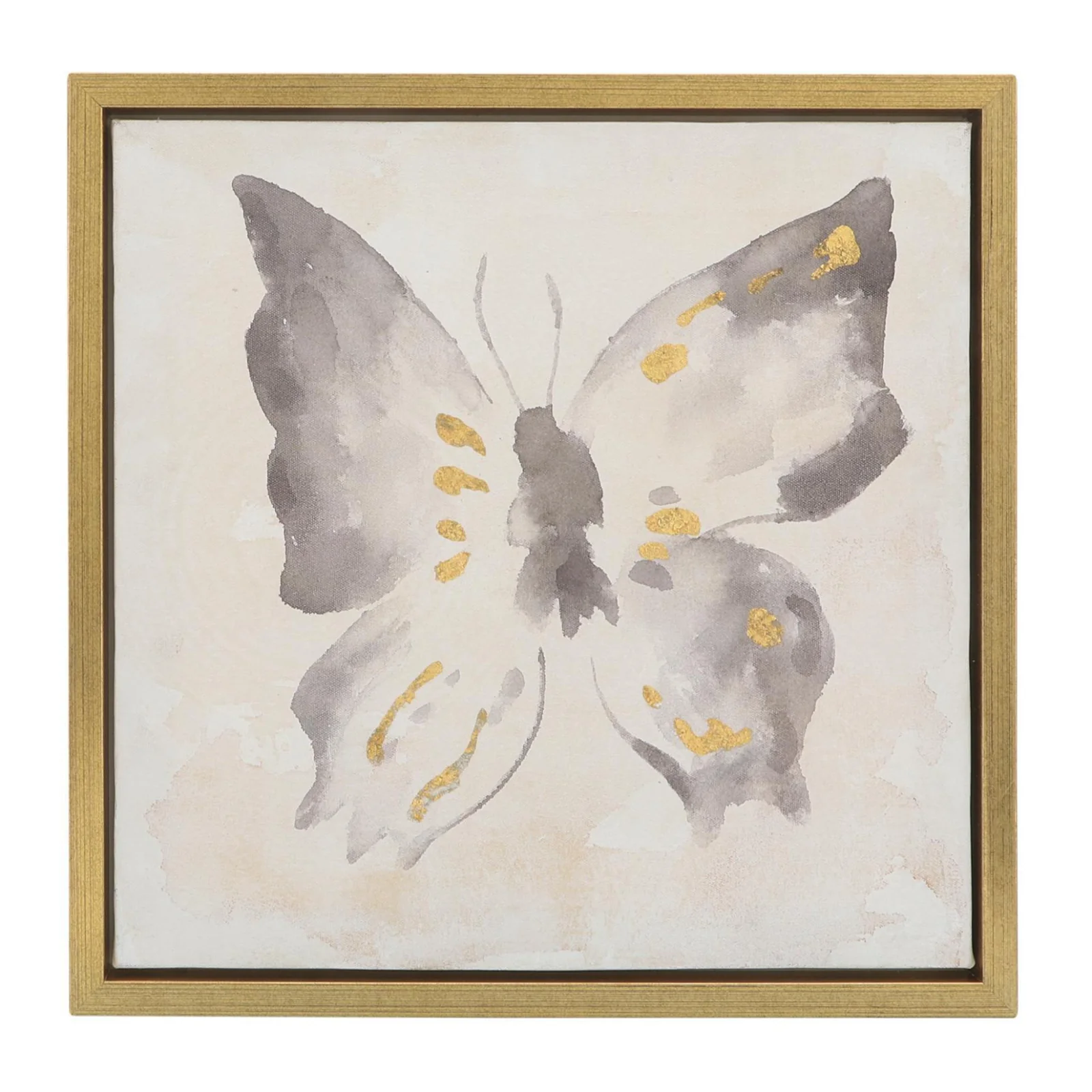 Sagebrook Home Contemporary 18" x 18" Hand Painted Butterflies Canvas Art (Set of 4) - Multicolor - Image 3